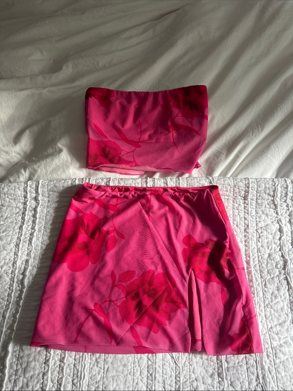 Princess Polly Hot Pink Floral Matching set